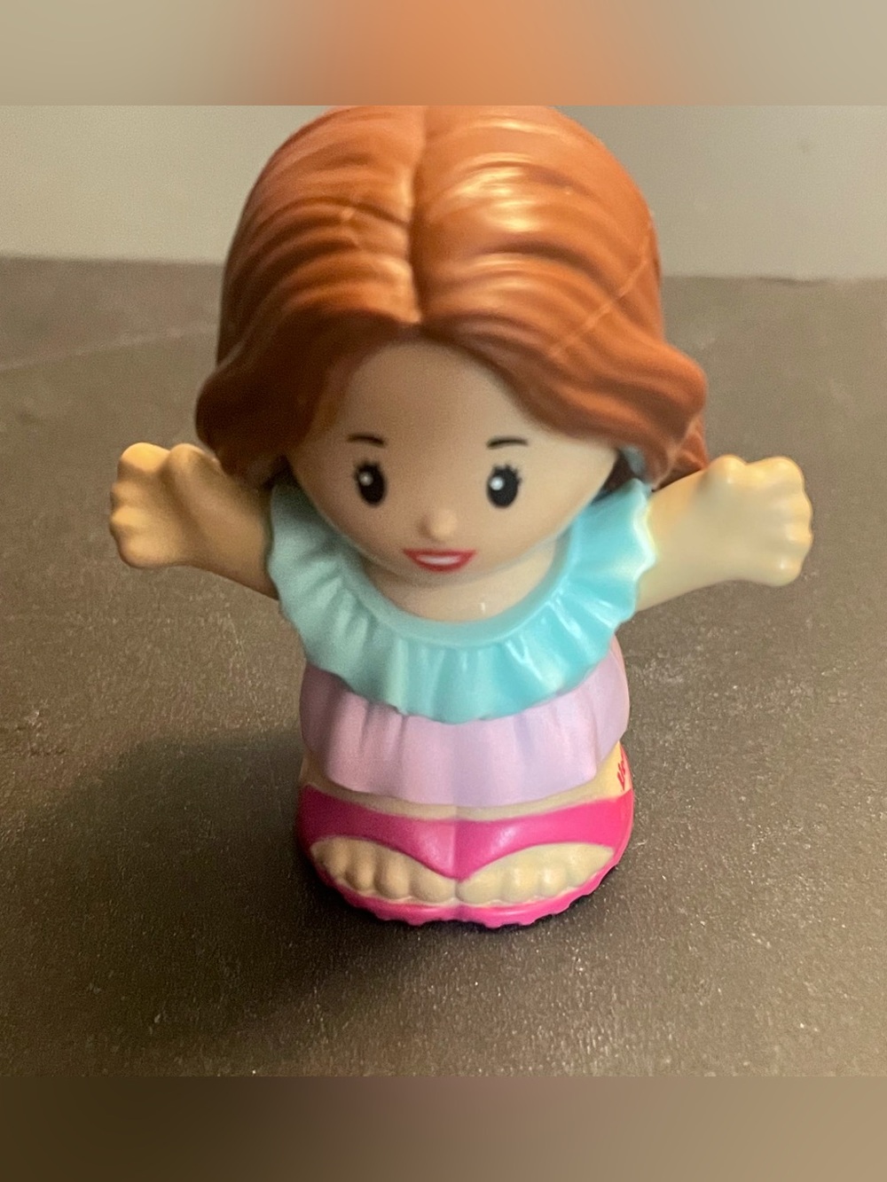 Fisher-Price Little People Barbie Figure Girl Brown Hair Pink Skirt 2023